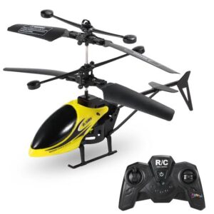 High-Speed Yellow RC Helicopter with Remote Control