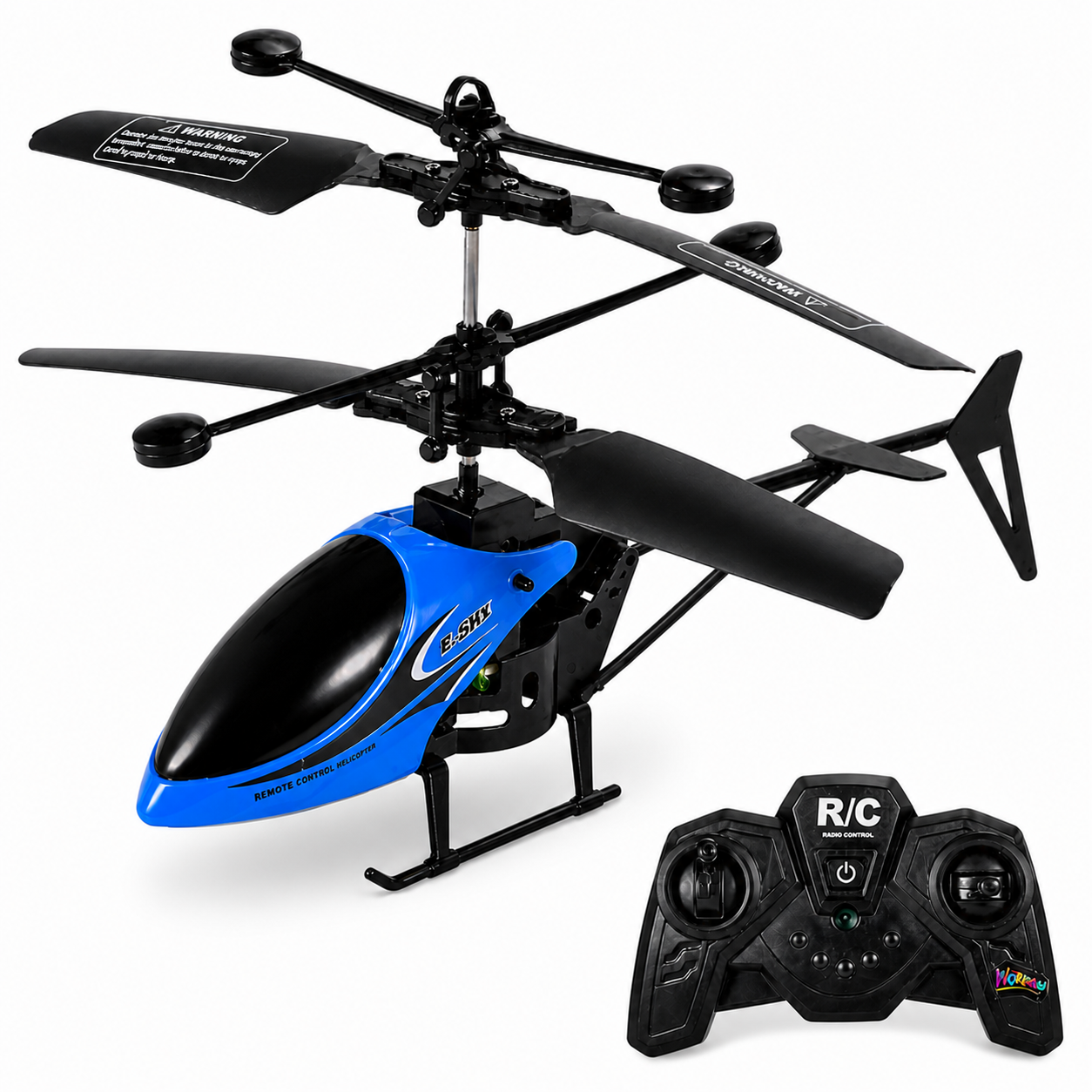 High-Speed Blue RC Helicopter with Remote Control
